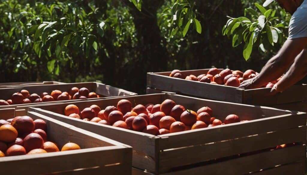 selecting and storing blood oranges