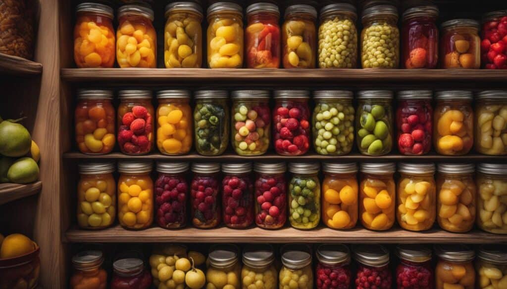 storing canned fruit