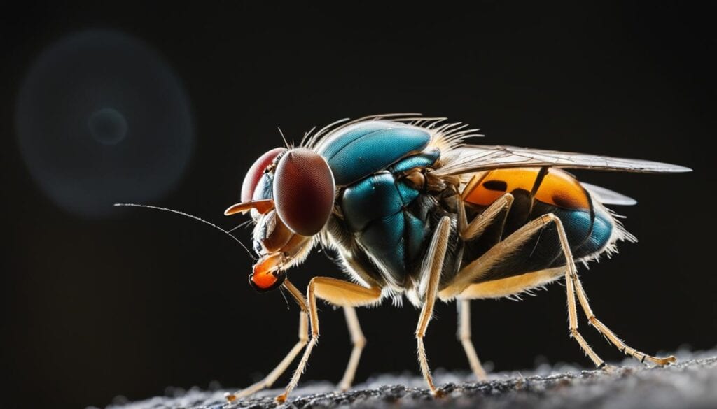 trade-off between vision and olfaction in Dark-flies