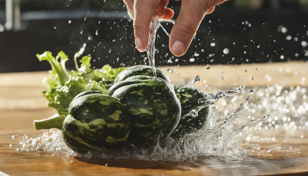 washing organic produce