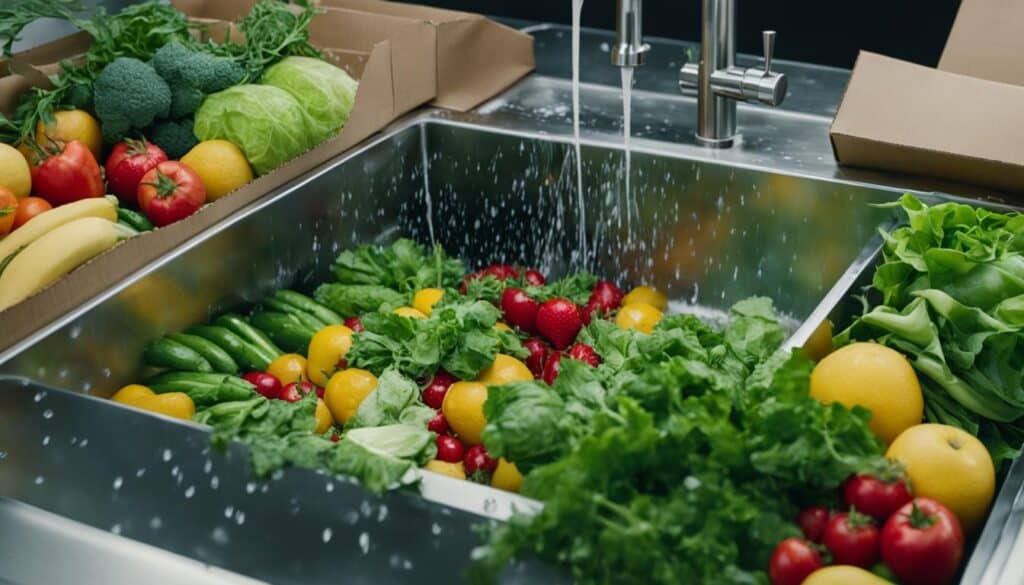 washing produce before shipping