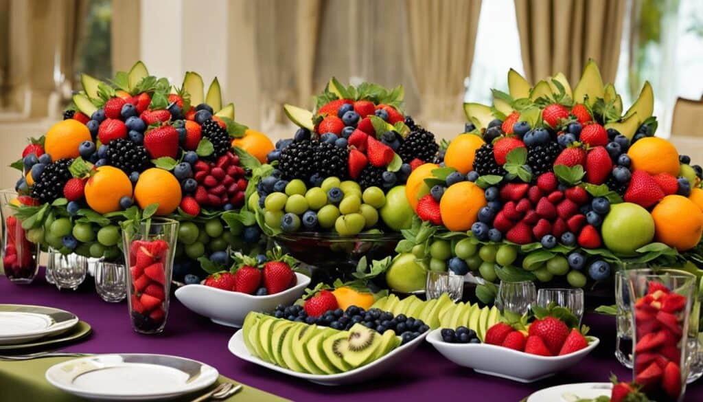 wedding centerpieces with fruit