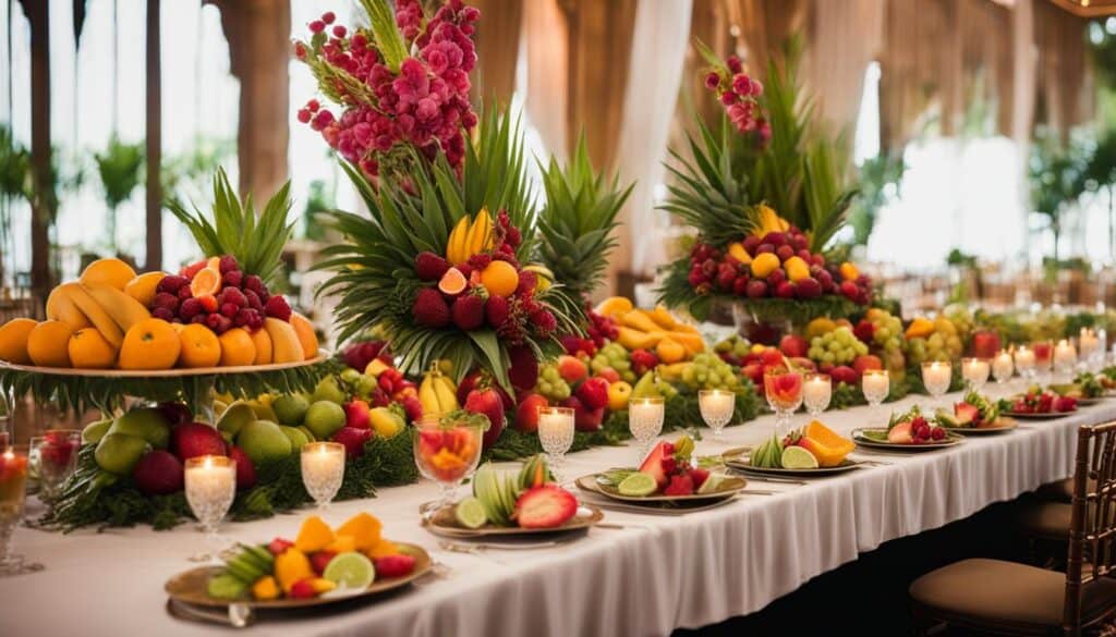 wedding reception with fruit ideas