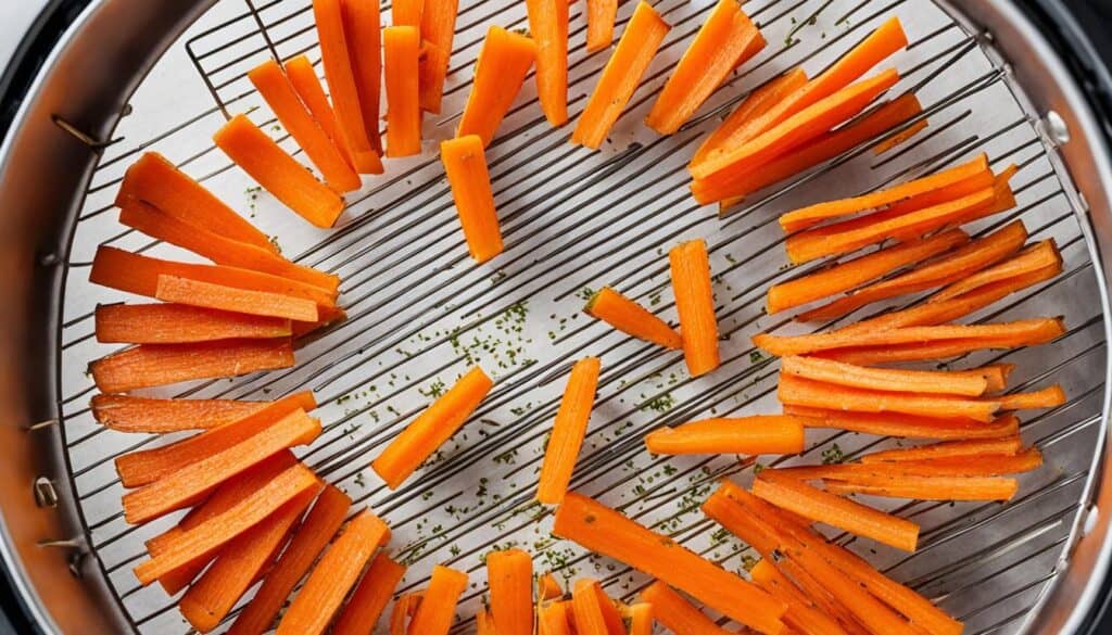 Air fry carrots