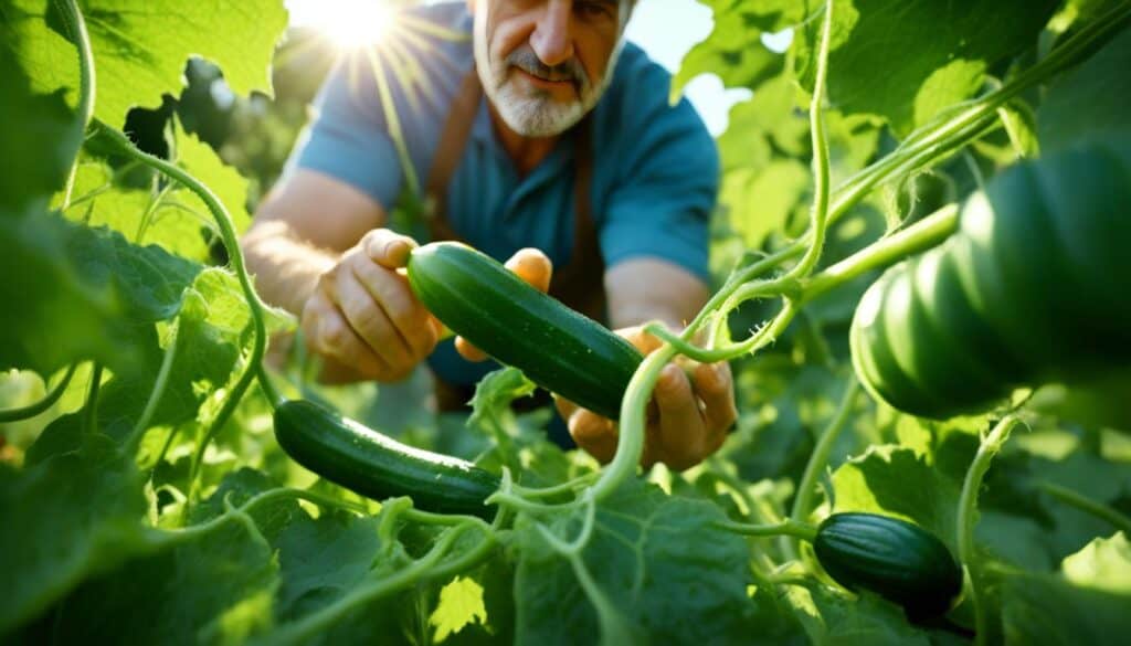 Armenian Cucumber Harvest