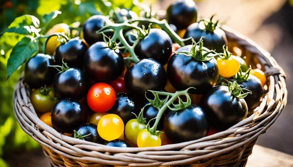 Black Krim Tomato Harvest