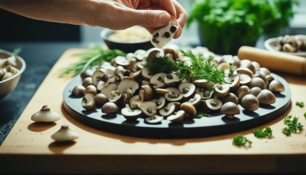 Chopping mushrooms and other tips