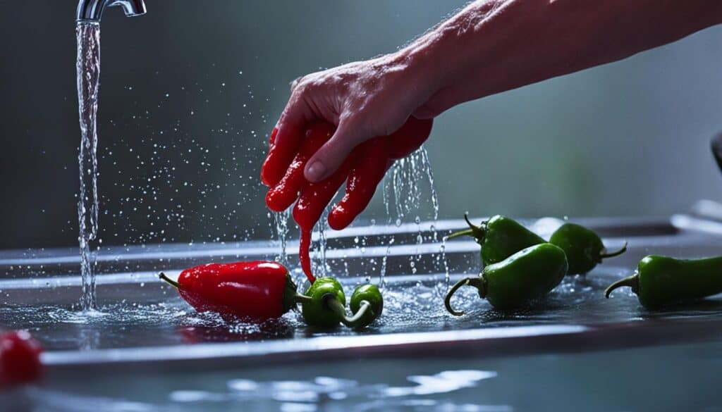 Cleaning and Washing Cherry Peppers