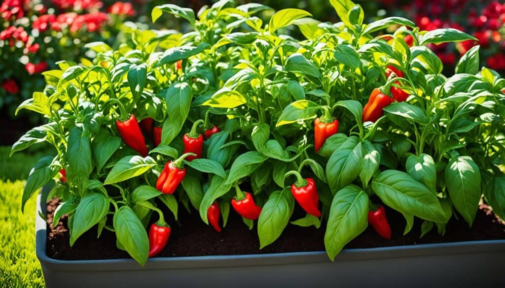 Companion plants for peppers and basil