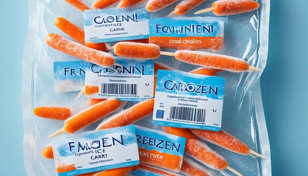 Freezing Matchstick Carrots