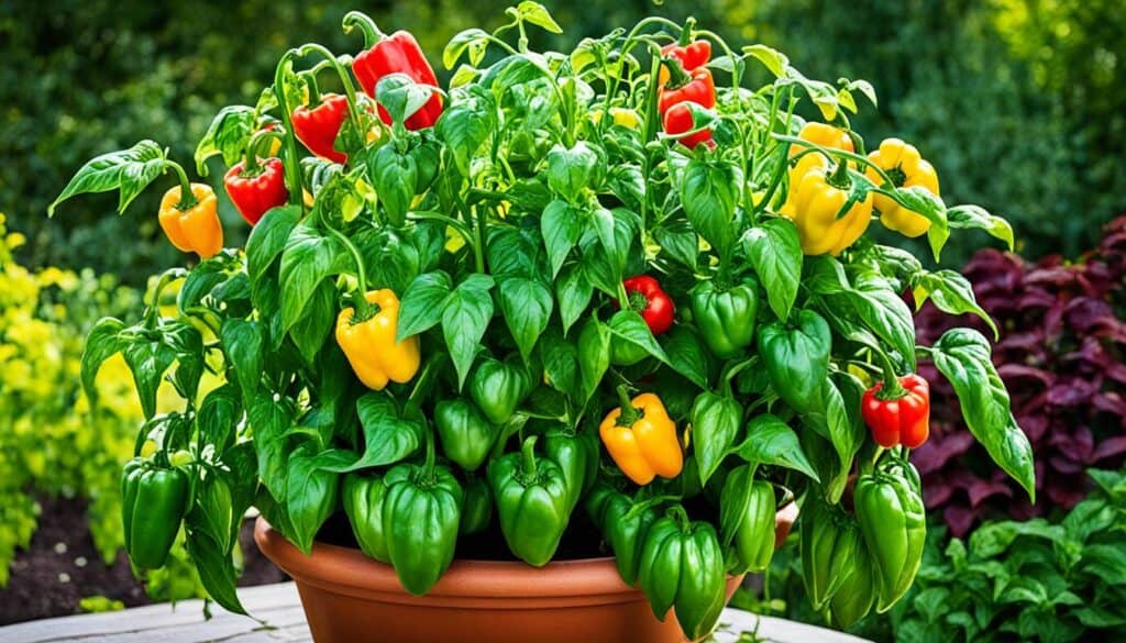 Growing colored bell peppers