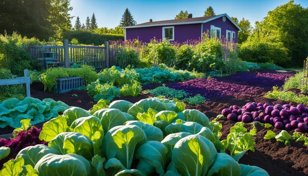 Growing purple vegetables