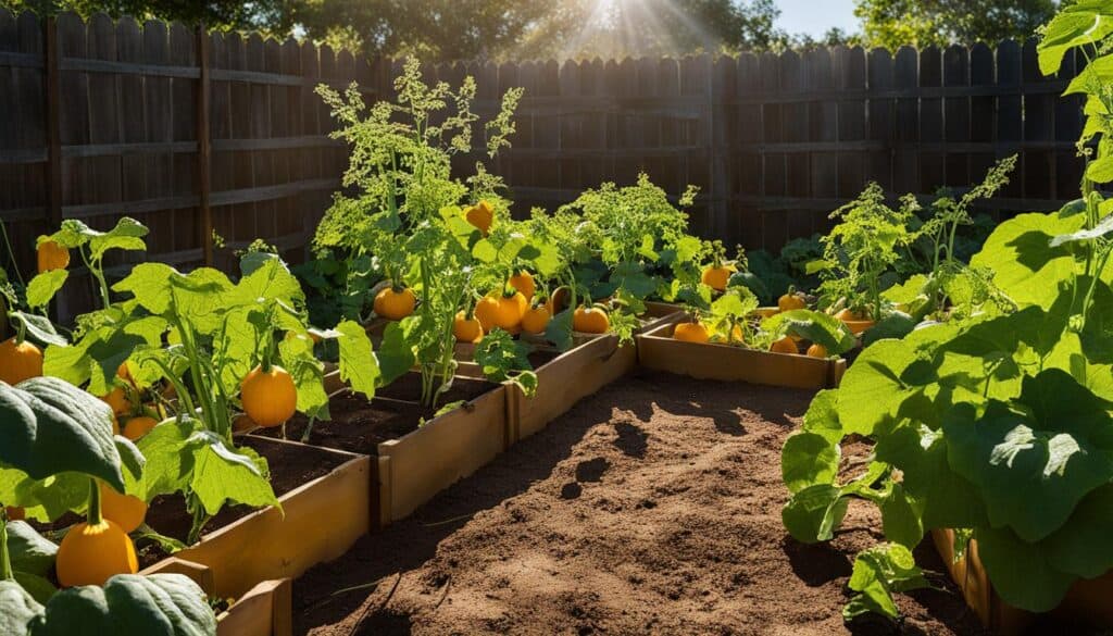 Growing squash