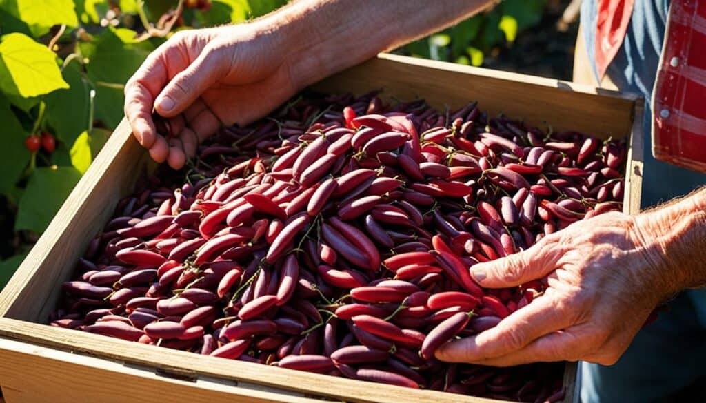 Harvesting and Storing Scarlet Runner Beans