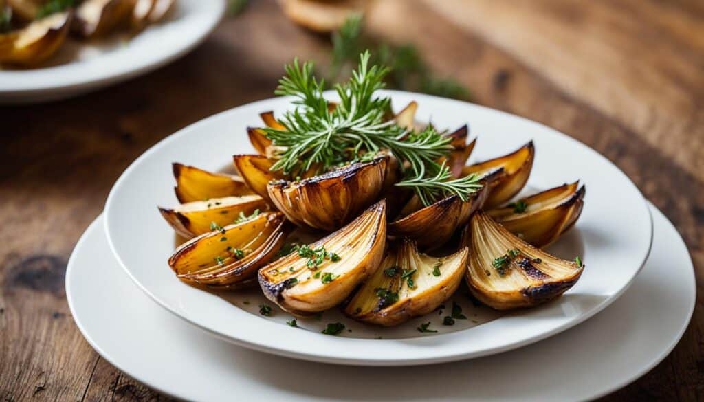 Roasted Jerusalem artichokes