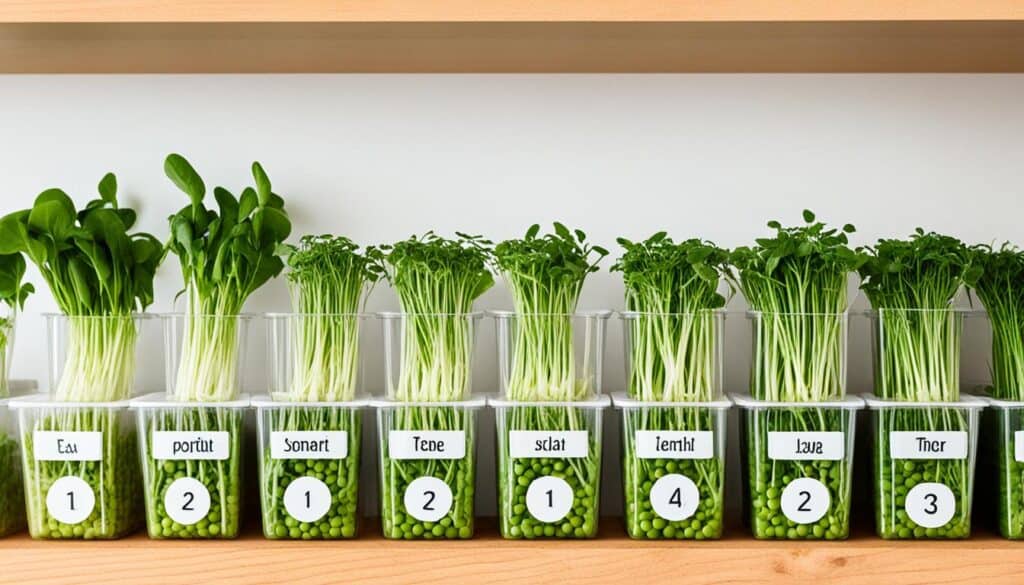 Storing Pea Sprouts