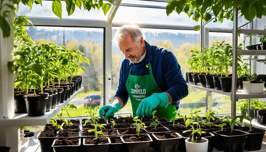 Transplanting Jimmy Nardello Pepper Seedlings