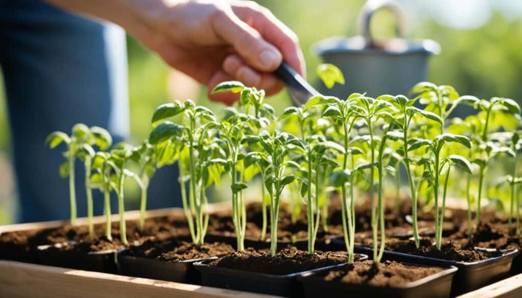 Transplanting Rutgers Tomato Seedlings