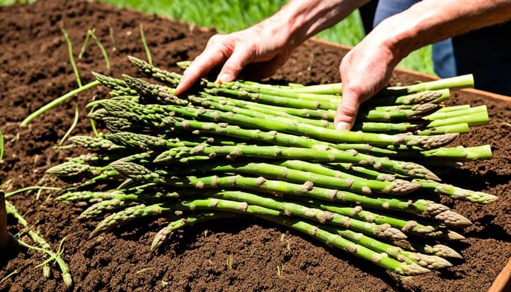 asparagus harvesting