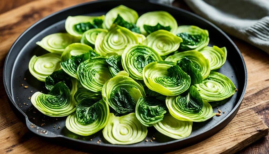 bake bok choy chips