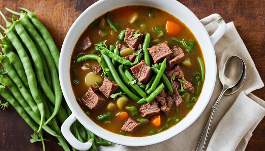 beef and green bean soup