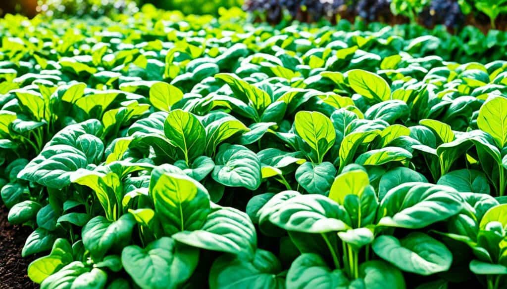 benefits of growing spinach leaves