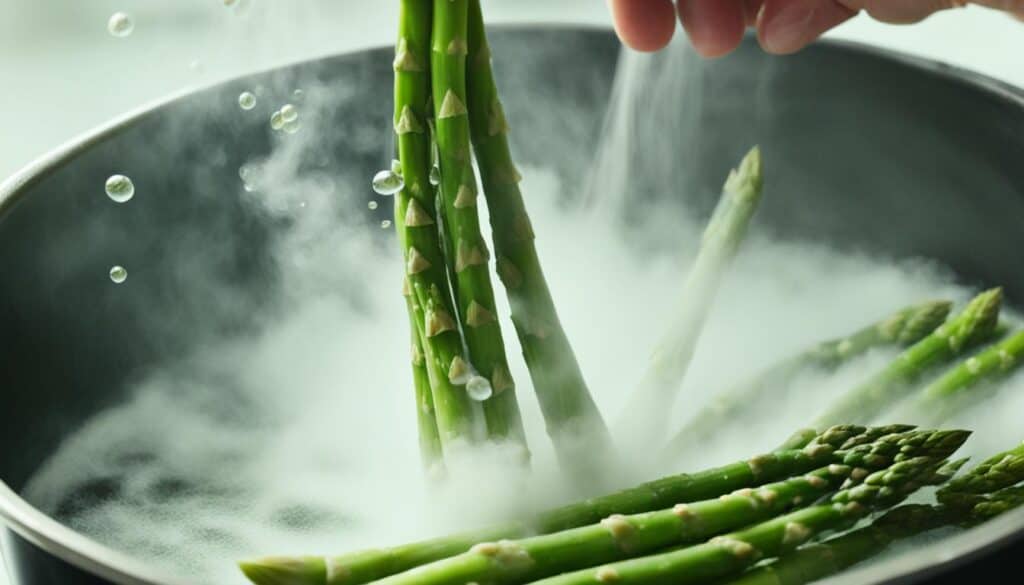 blanching asparagus