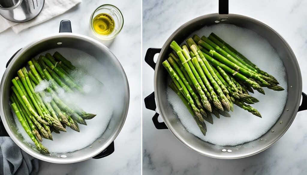 blanching asparagus for freezing