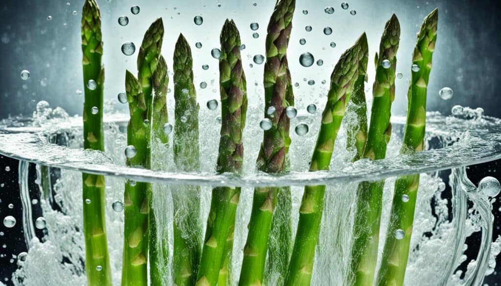 blanching asparagus tips