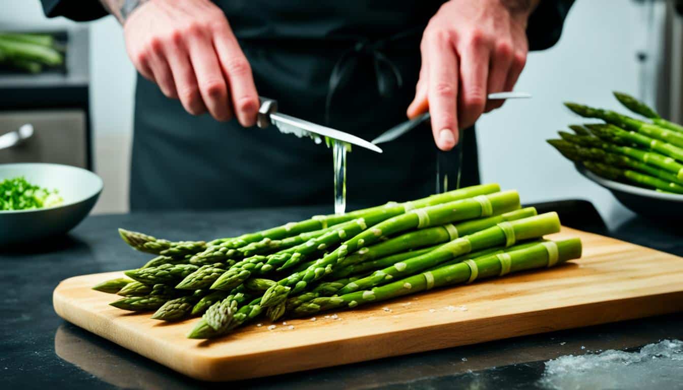 blanching asparagus