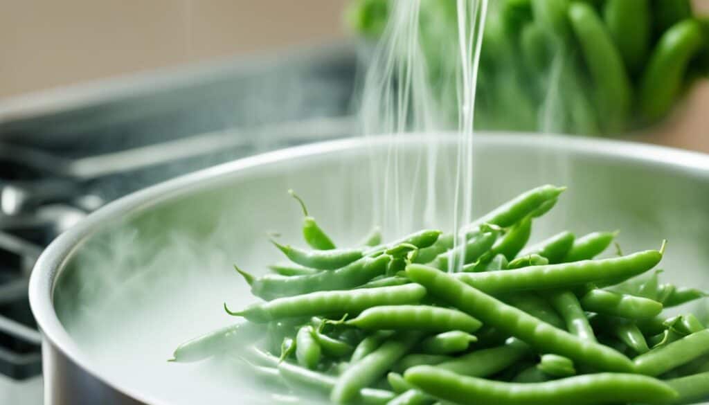 blanching green beans