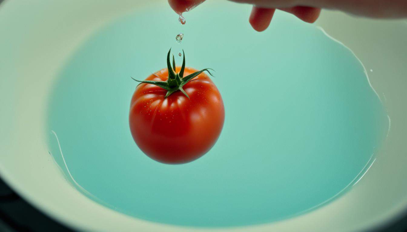 blanching tomatoes