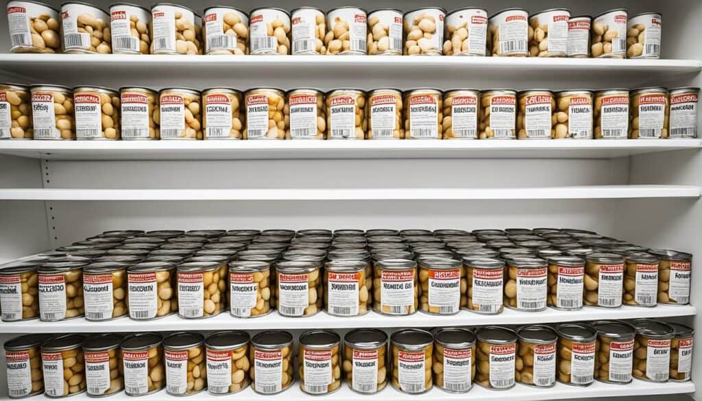 canned mushroom storage