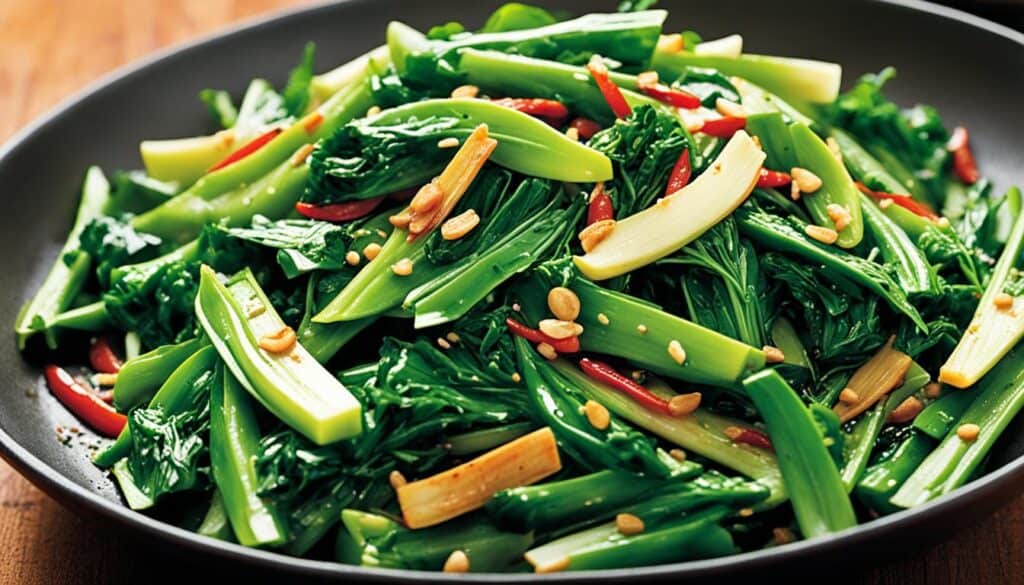 choy sum stir-fry