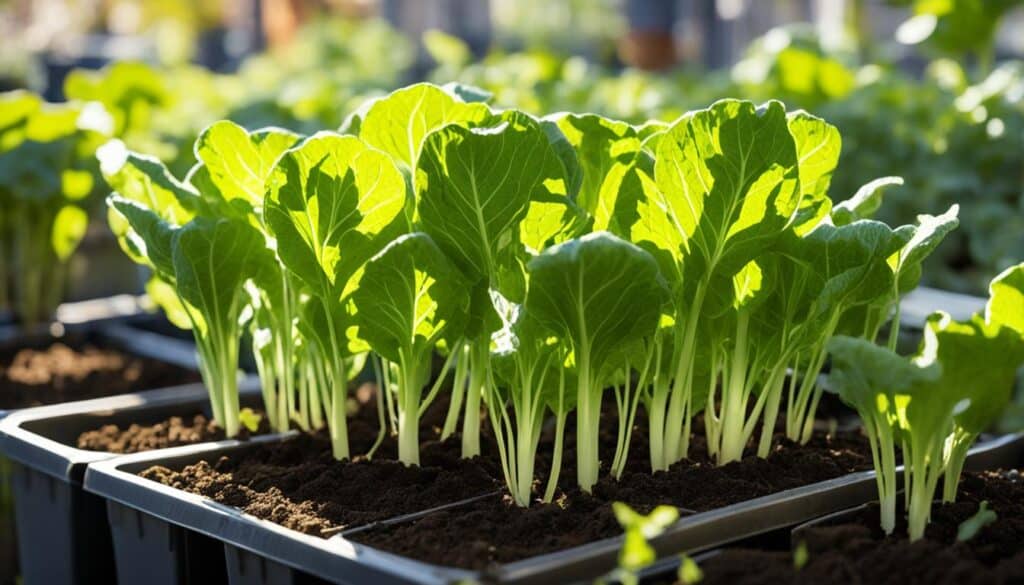 container gardening with chinese cabbage