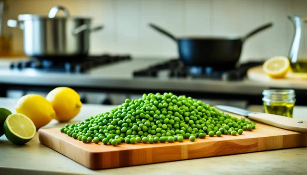 cooking with peas and carrots