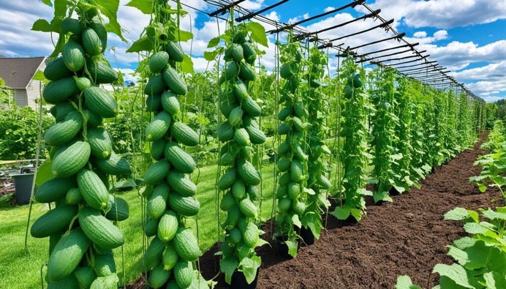 cucumber trellising