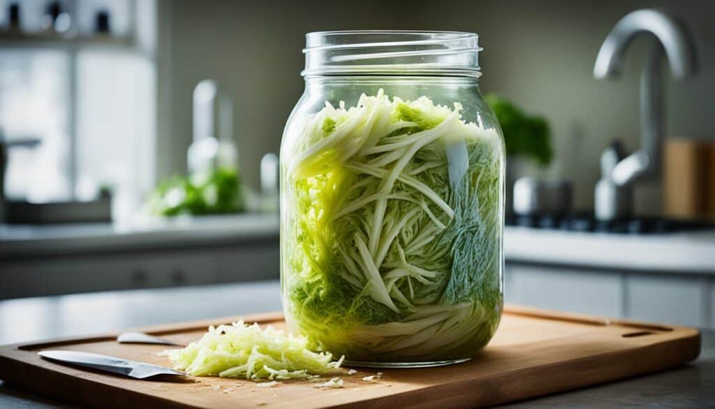 fermenting cabbage