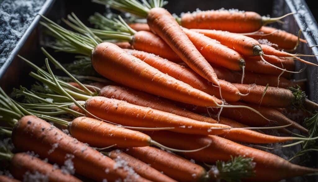 flash freezing carrots