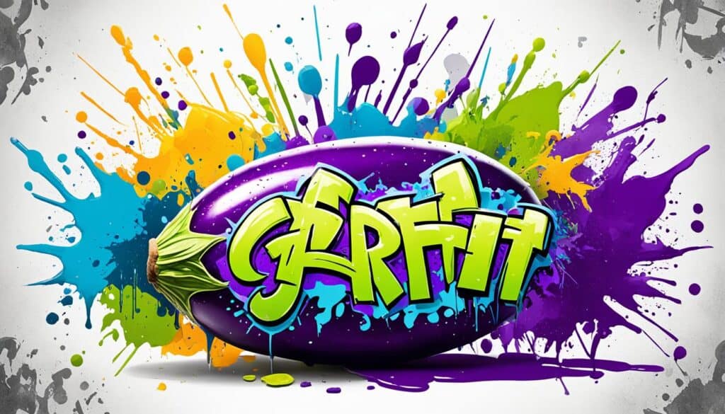 graffiti eggplant