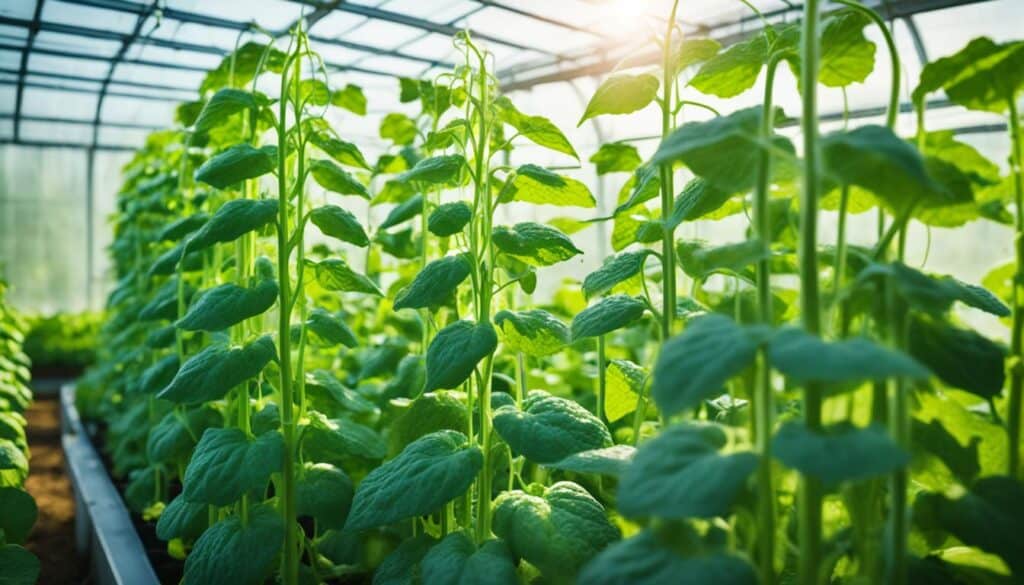 greenhouse cucumbers