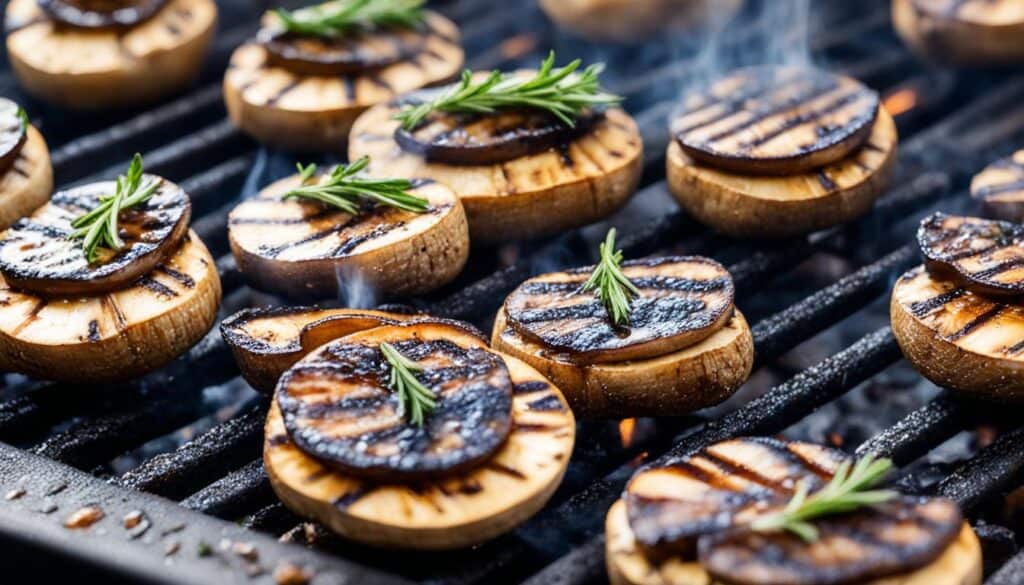 grilled shiitake mushrooms