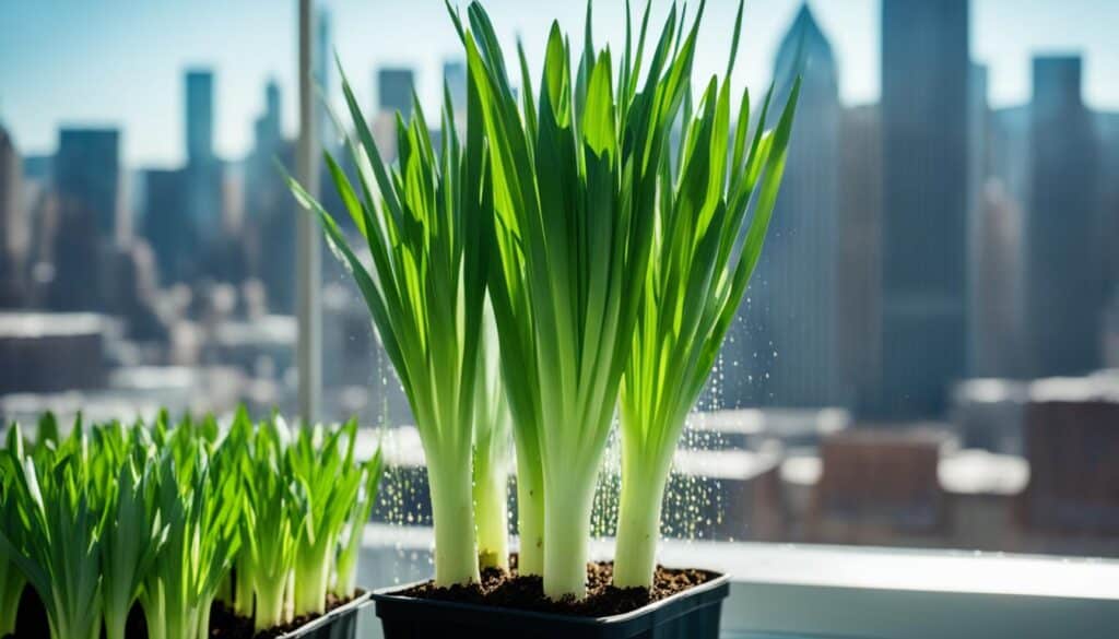 growing leeks in containers