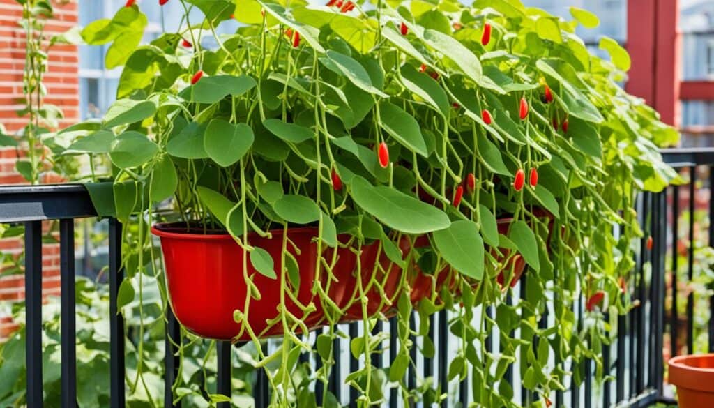 growing scarlet runner beans in containers