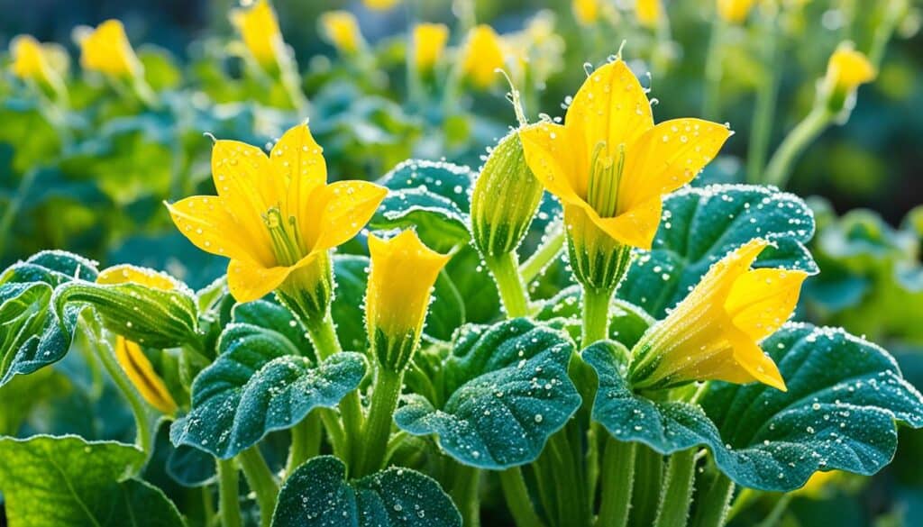 growing squash flowers