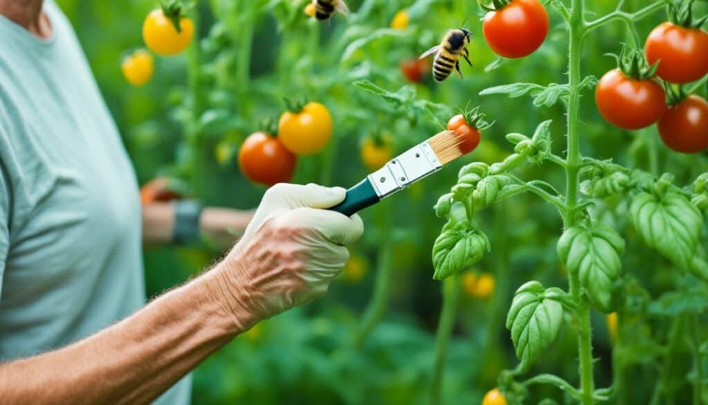 hand pollination for indoor tomatoes