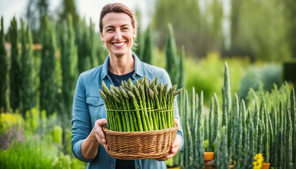 harvesting asparagus seeds