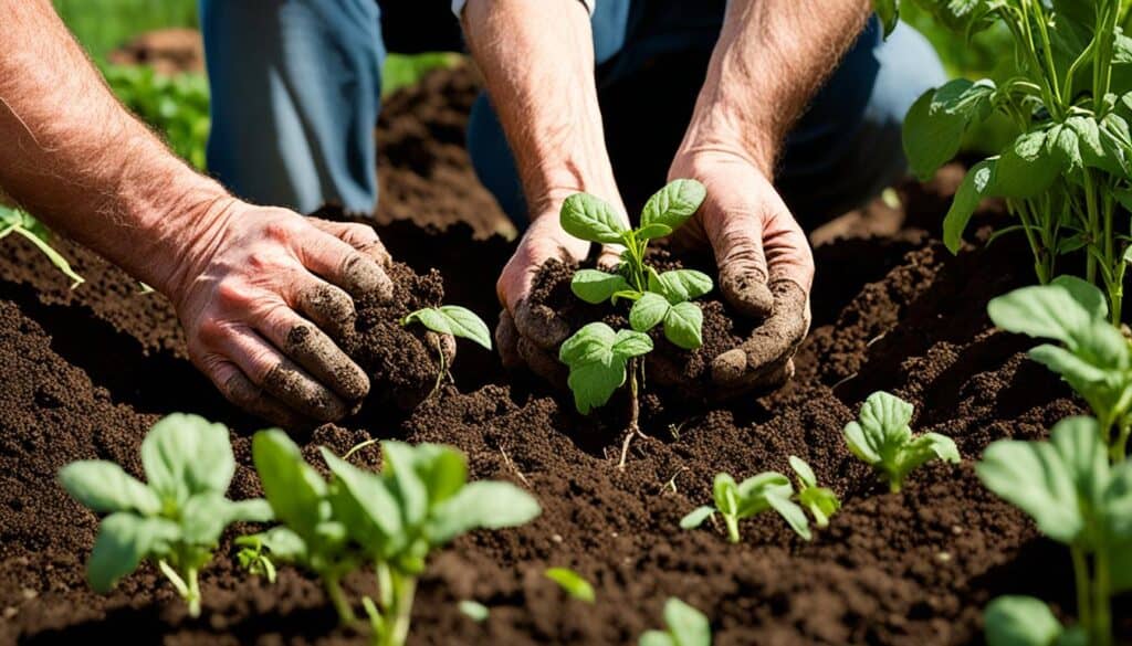 harvesting potatoes