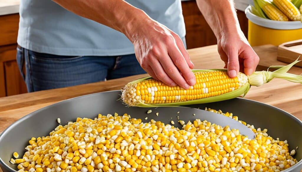 how to harvest corn kernels