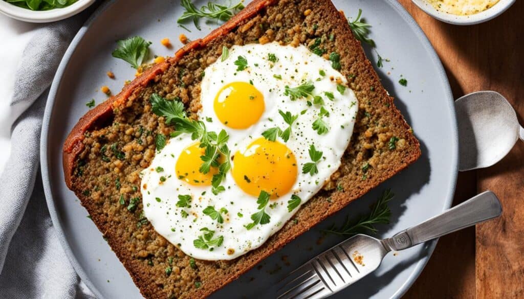 lentil loaf with egg and Parmesan cheese